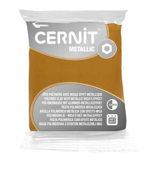 Arcilla Polimérica Cernit Metallic Oro | Acabado Metálico Profesional