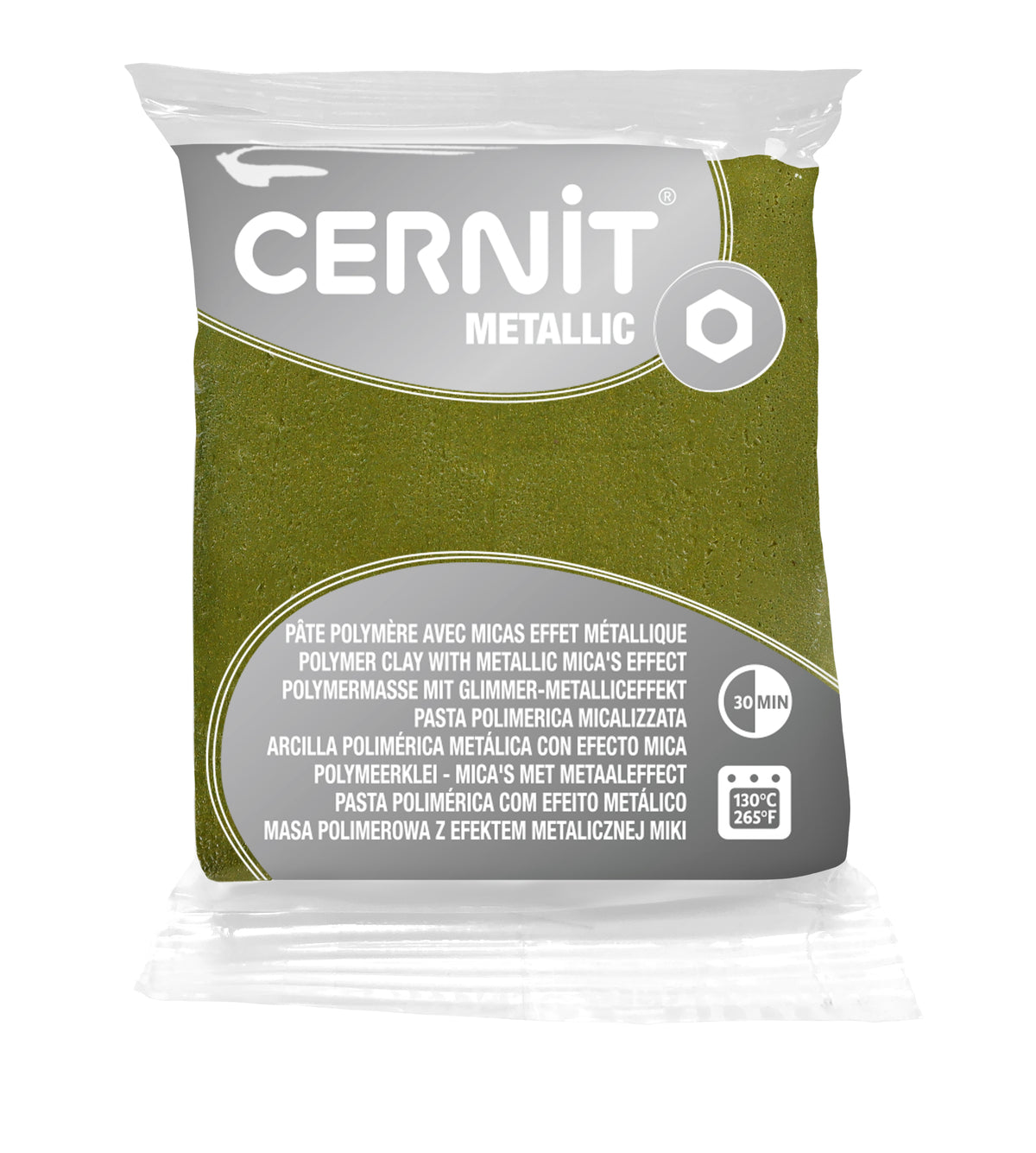 Arcilla Polimérica Cernit Metallic Oro Verde | Acabado Metálico Profesional