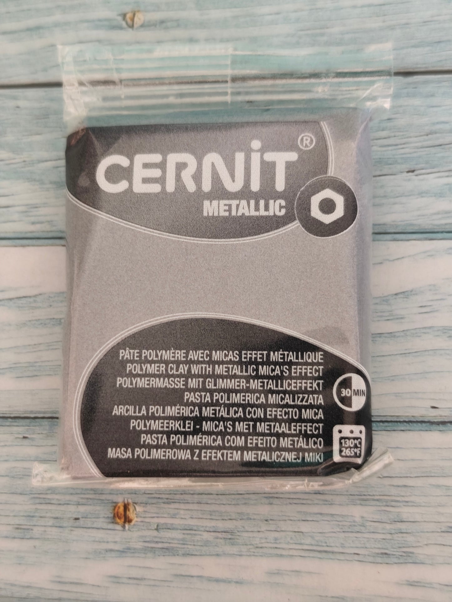Arcilla Polimérica Cernit Metallic Plata | Acabado Metálico Profesional