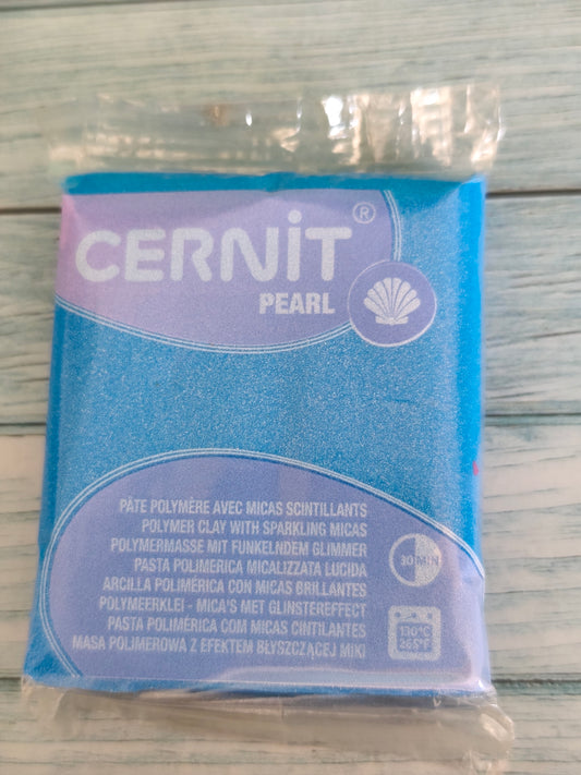 Arcilla Polimérica Cernit Pearl Azul | Acabado Perlado Profesional
