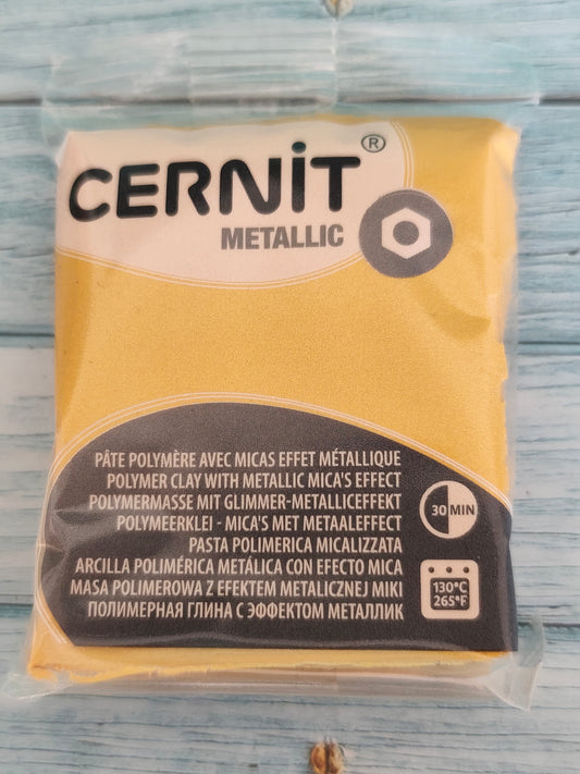 Arcilla Polimérica Cernit Metallic Oro | Acabado Metálico Profesional