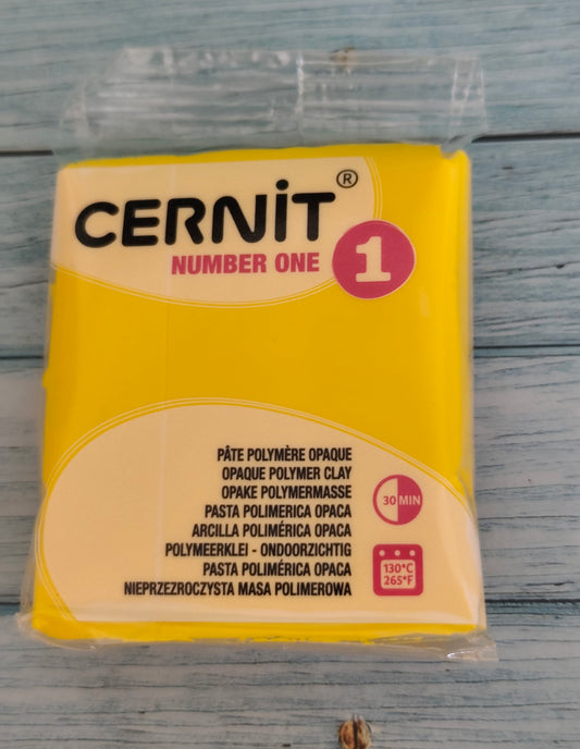 Arcilla Polimérica Cernit One Amarillo | Acabado Mate Profesional