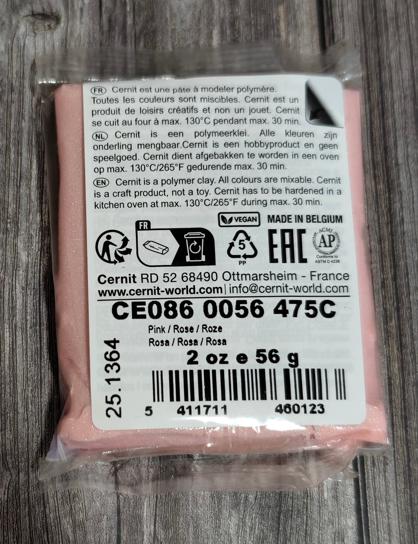 Arcilla Polimérica Cernit Pearl Rosa | Acabado Perlado Profesional