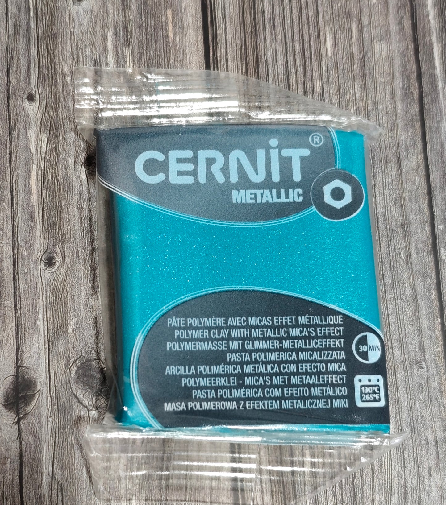 Arcilla Polimérica Cernit Metallic Verde Turquesa | Acabado Metálico Profesional