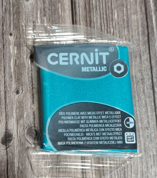 Arcilla Polimérica Cernit Metallic Verde Turquesa | Acabado Metálico Profesional