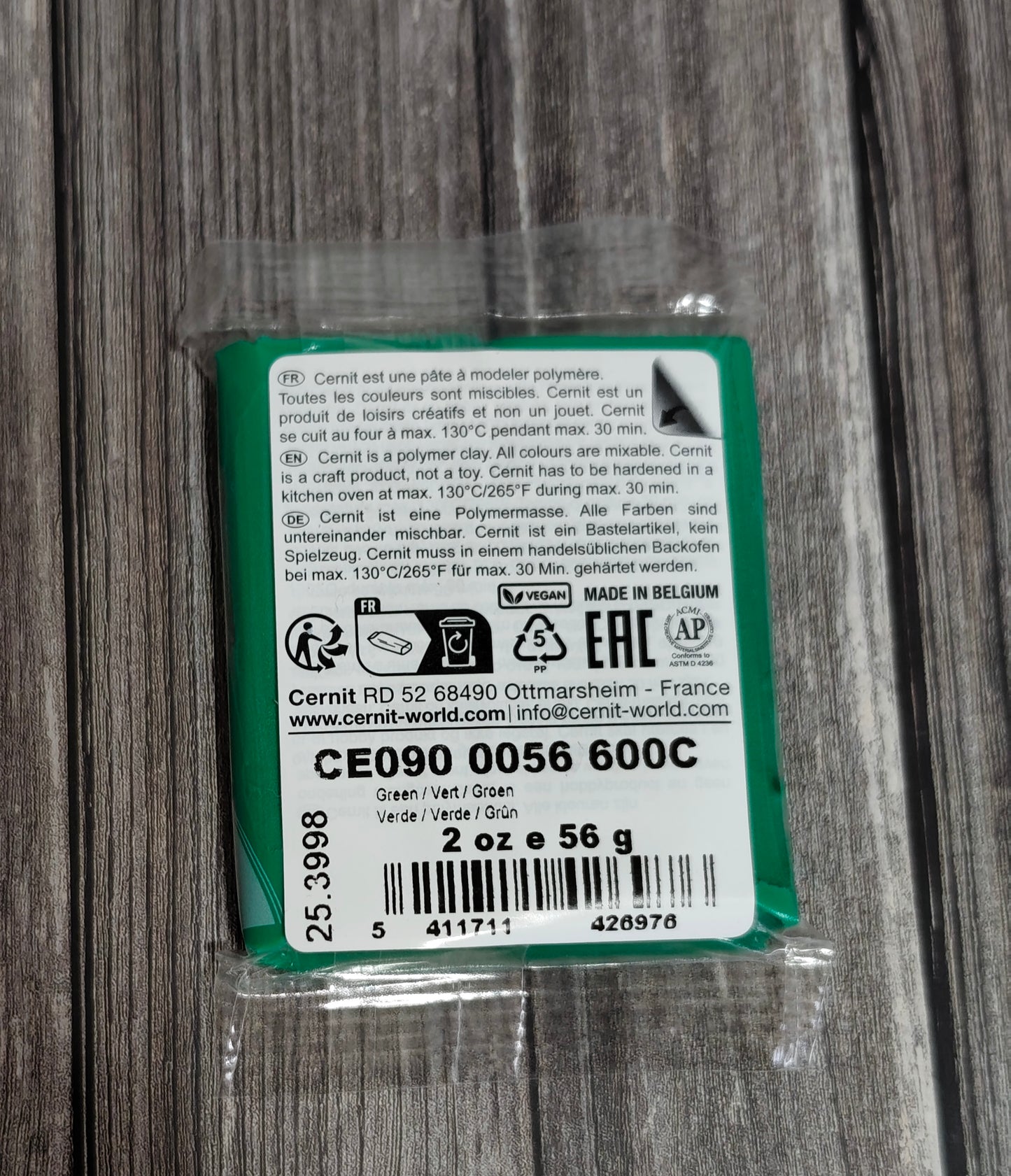 Arcilla Polimérica Cernit One Verde | Acabado Mate Profesional