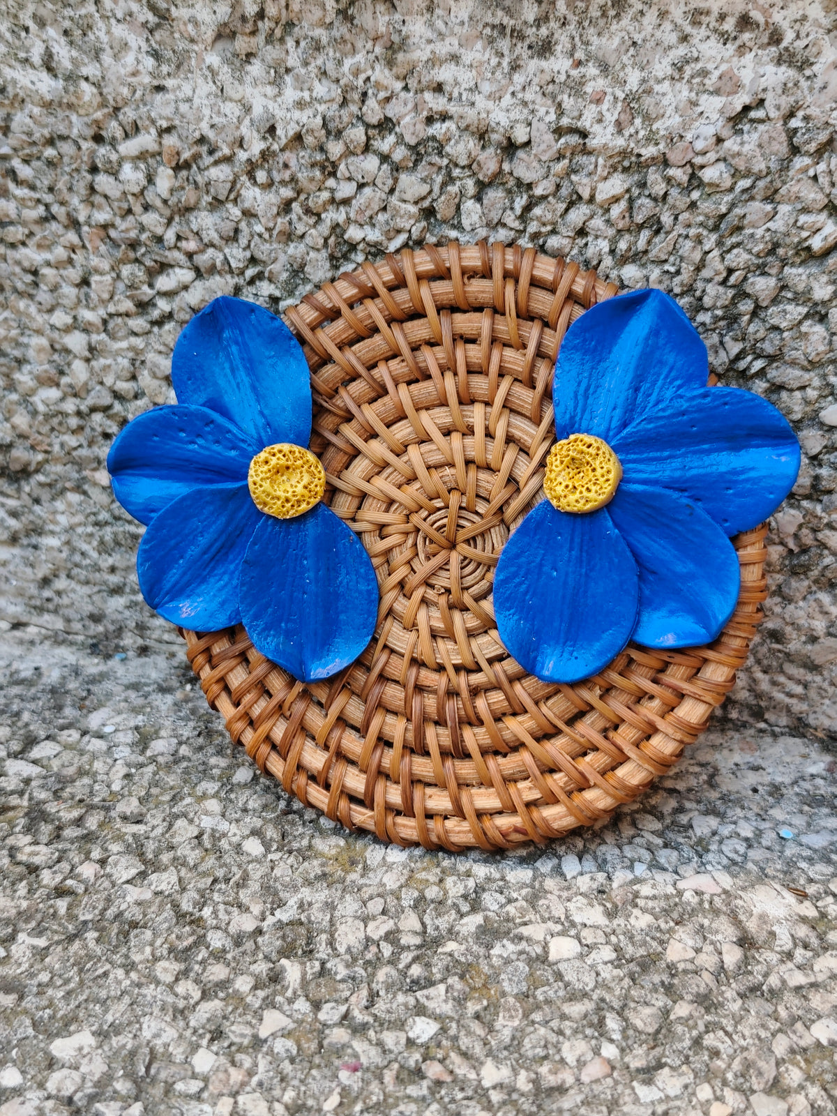 Pendientes Anémona Azul · Arcilla Polimérica