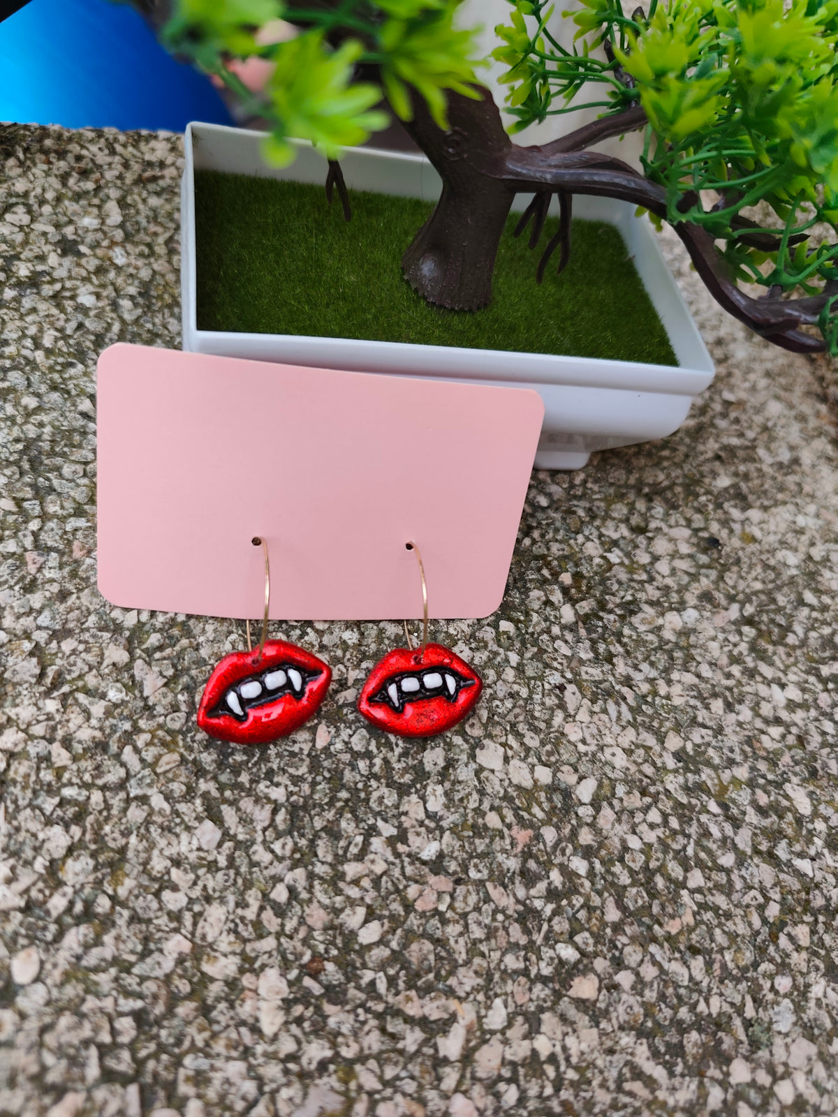 Pendientes Labios Vampira · Halloween Edición Limitada