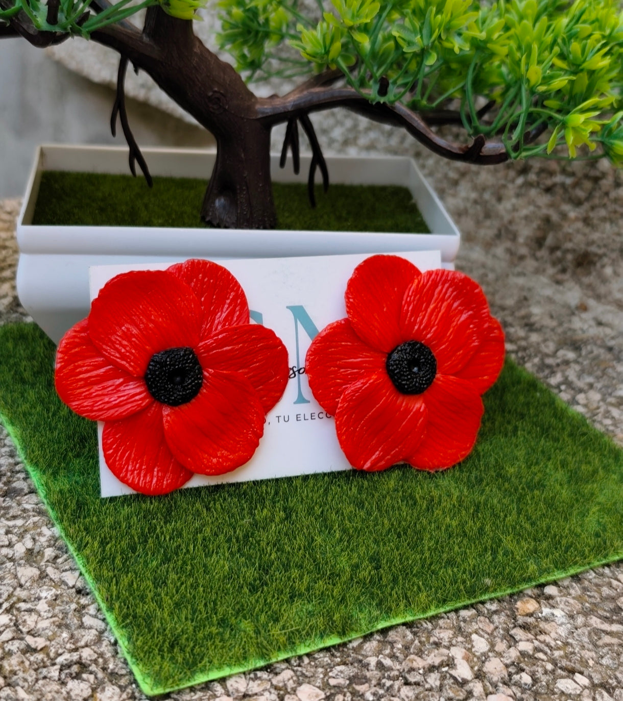 Pendientes Flor de Amapola