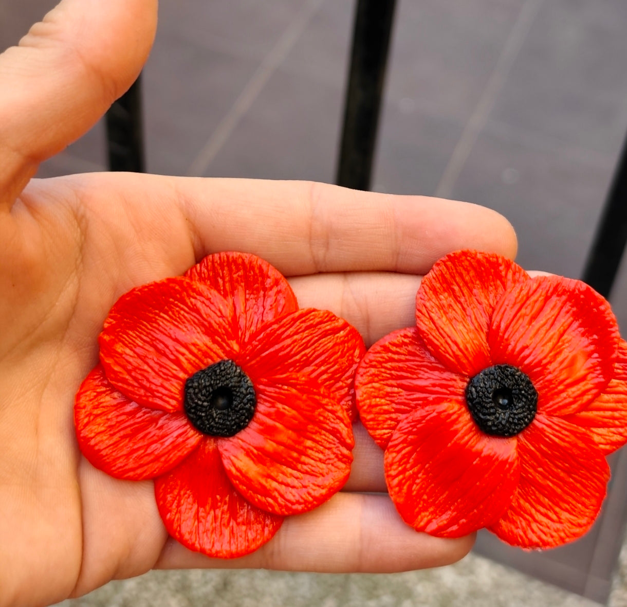 Pendientes Flor de Amapola