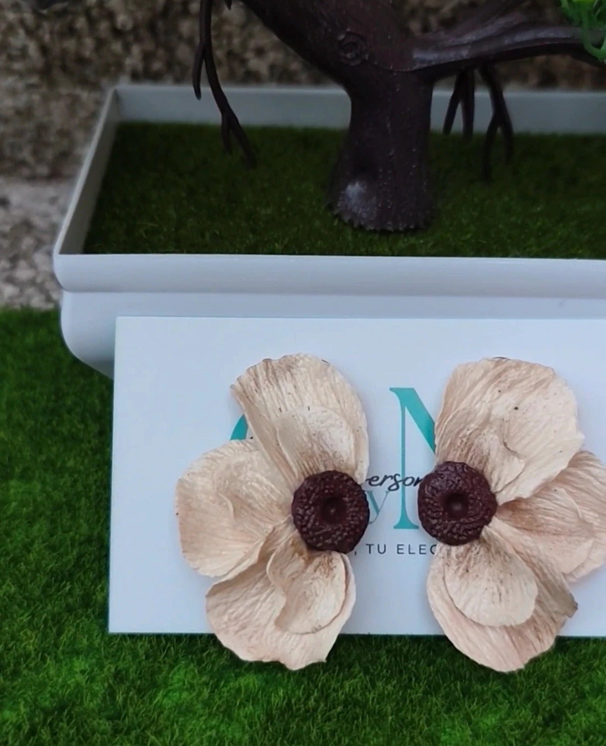 Pendientes Media Amapola Silvestre