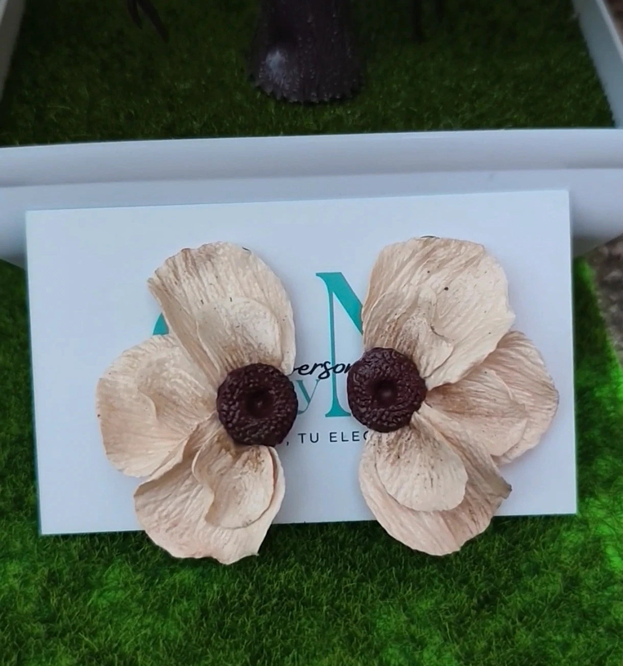 Pendientes Media Amapola Silvestre