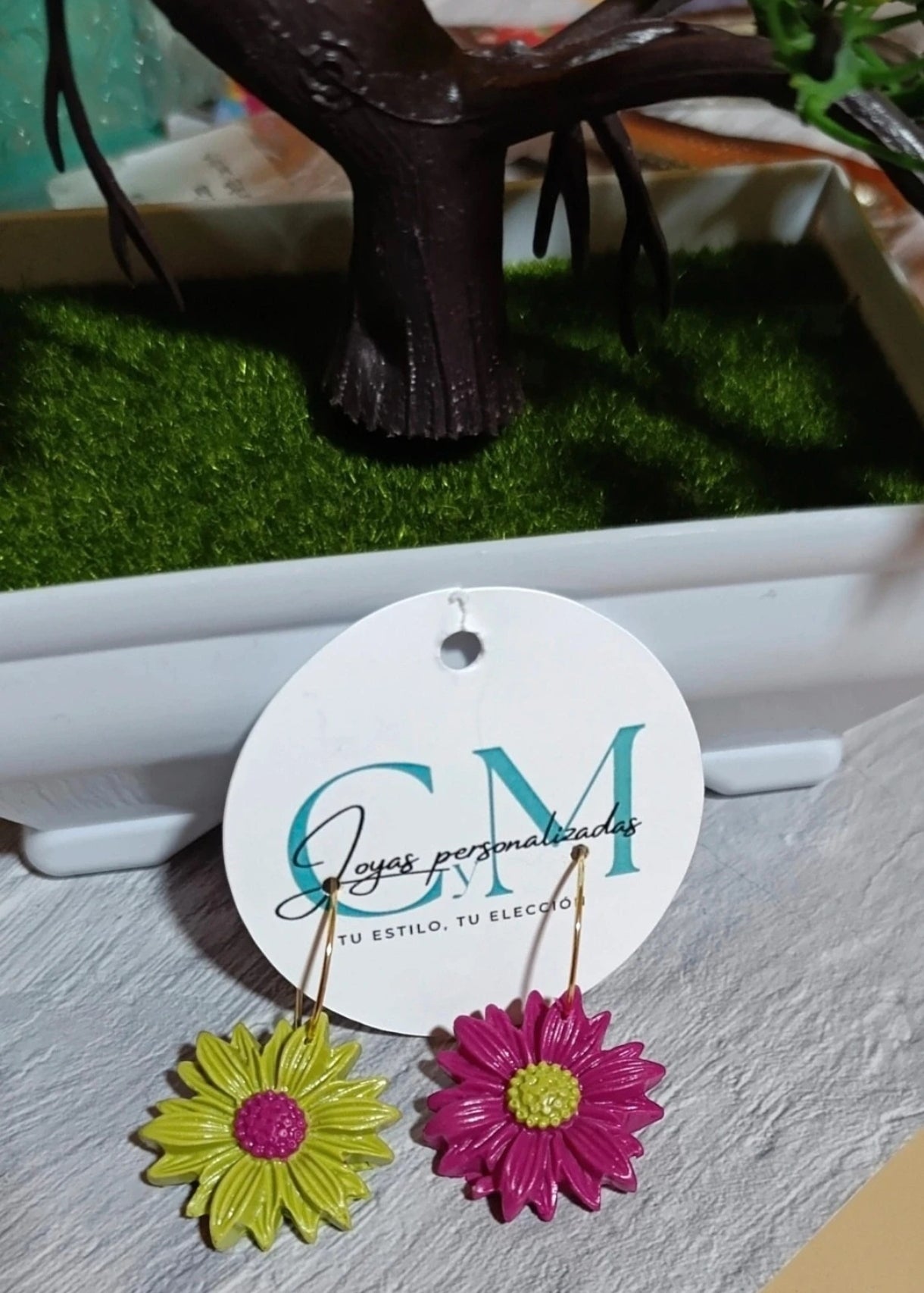 Pendientes Margarita Inversa