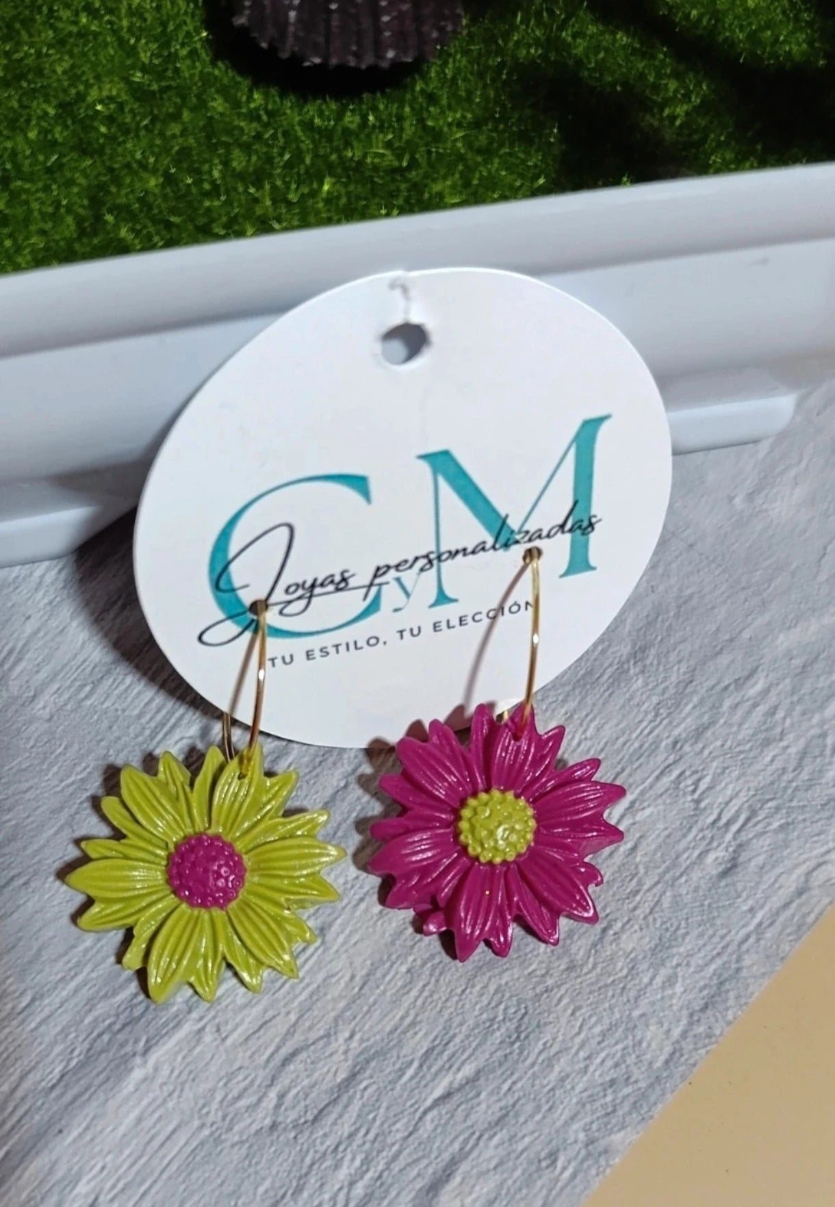 Pendientes Margarita Inversa