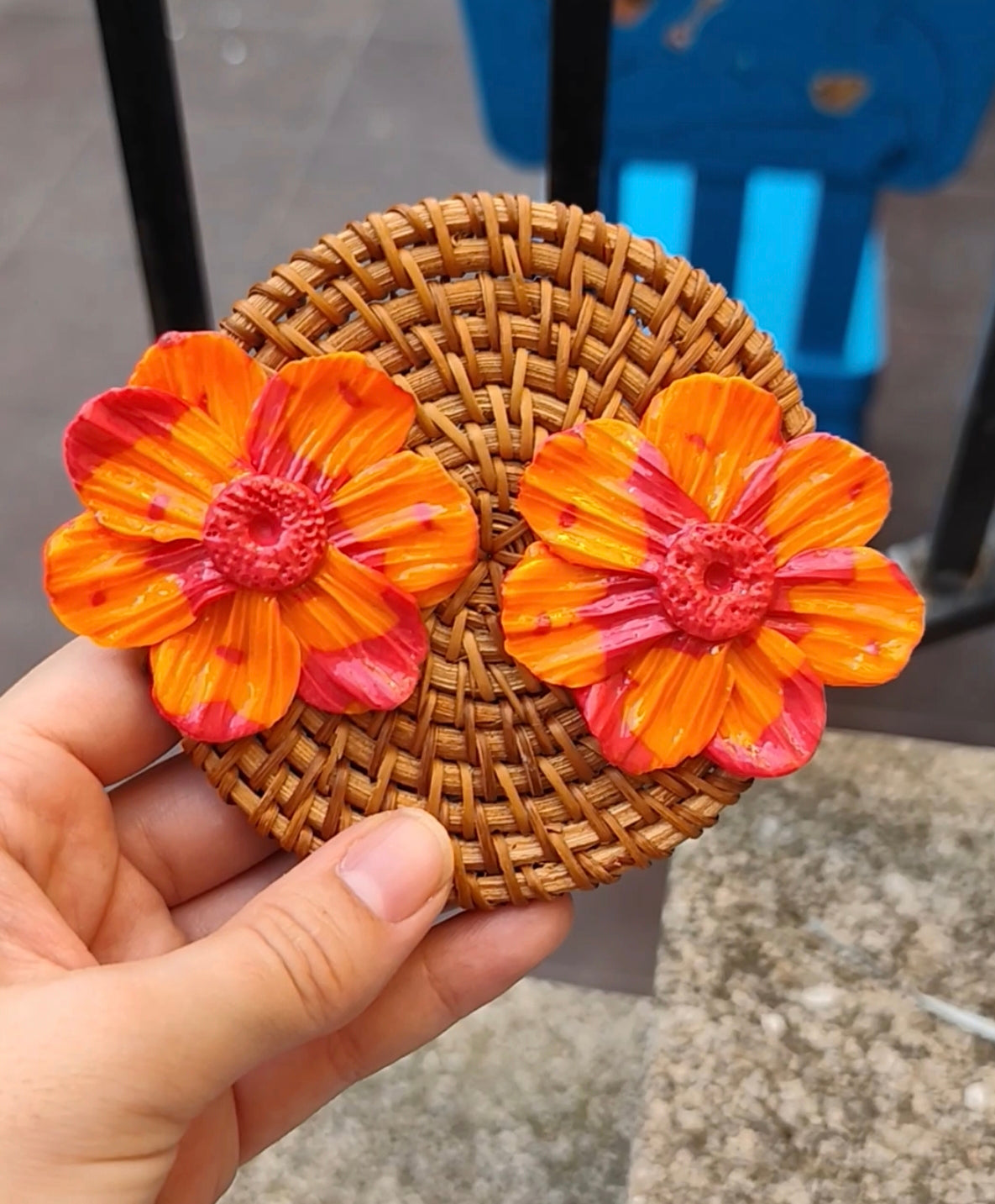 Pendientes Flor Neón 7 Pétalos