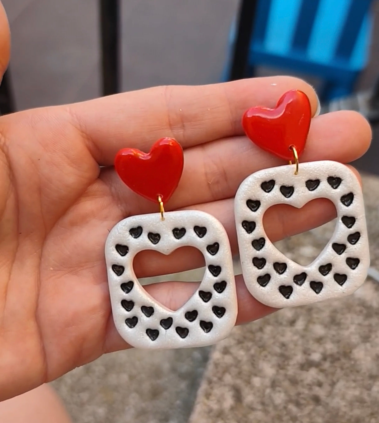 Pendientes Corazón Print
