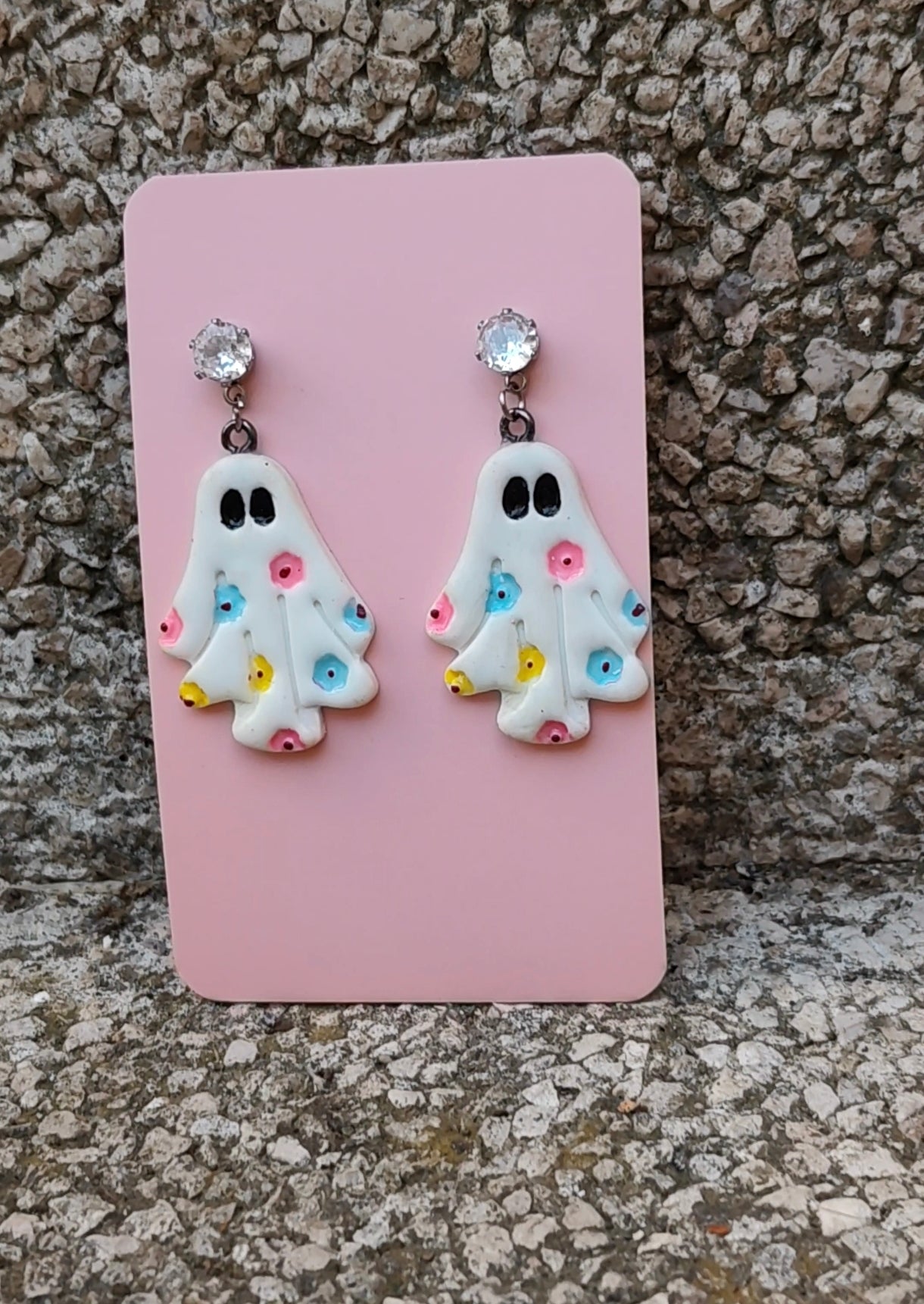 Pendientes Fantasma Floral · Halloween Edición Limitada